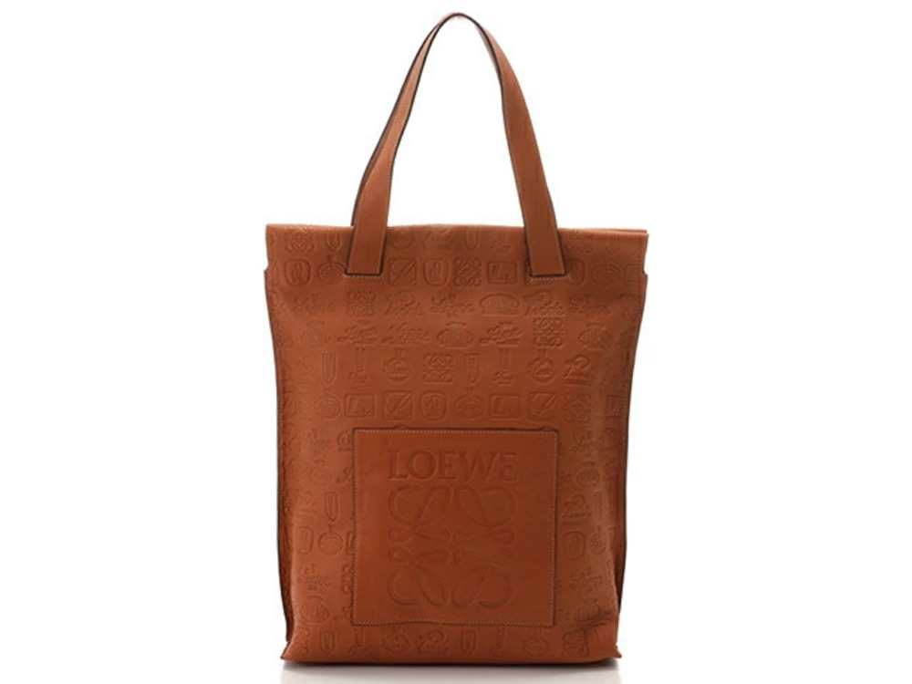 Loewe Shopper Tote Bag Brown Leather YI